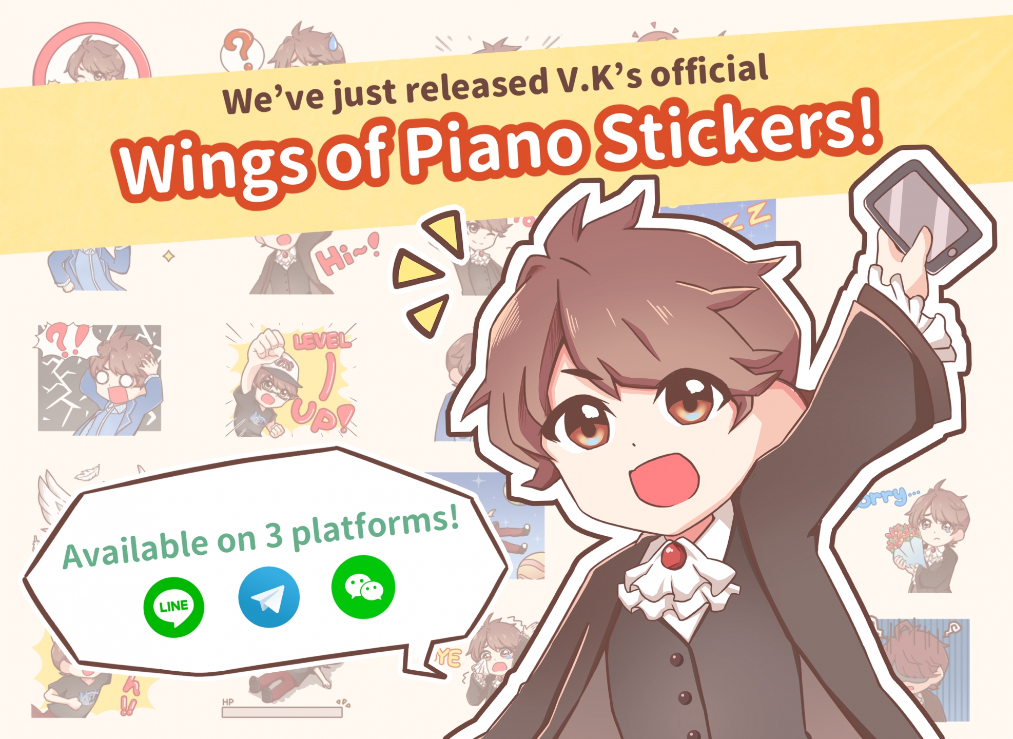 V.K Wings of Piano Stickers are out now!! News V.K Official site